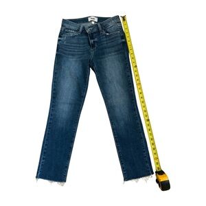 PAIGE Ankle Cropped Blue Jeans
